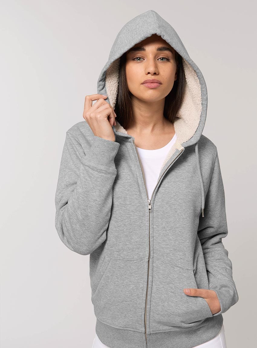 Polaire Bio Femme Gris Chiné