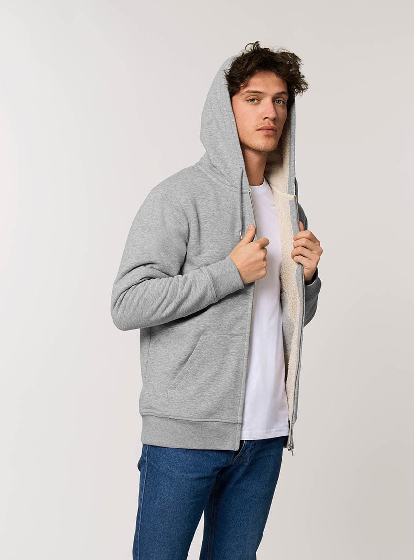 Polaire Bio Homme Gris Chiné Polaire Bio Homme Gris Chiné