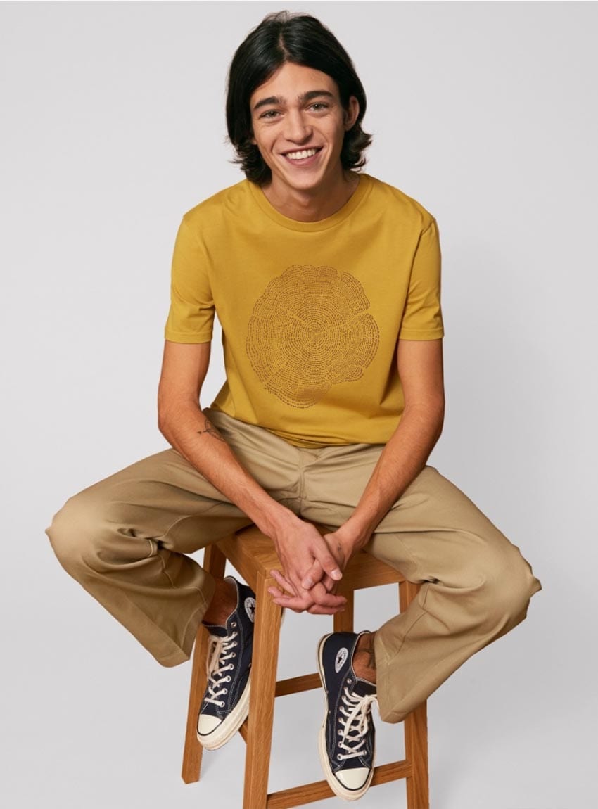 Tshirt Bio Homme Evolution Ocre