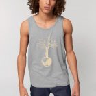 Débardeur Bio Homme Gris Chiné Save The World