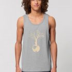 Débardeur Bio Homme Gris Chiné Save The World