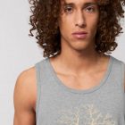 Débardeur Bio Homme Gris Chiné Save The World