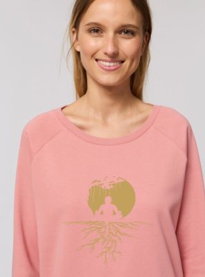 Pull Bio Femme Zen Vieux Rose