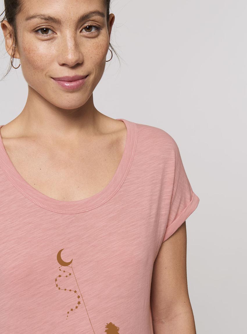 Tshirt Bio Femme Dream Time Vieux Rose