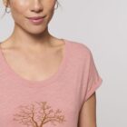 Tshirt Bio Femme Save The World Vieux Rose