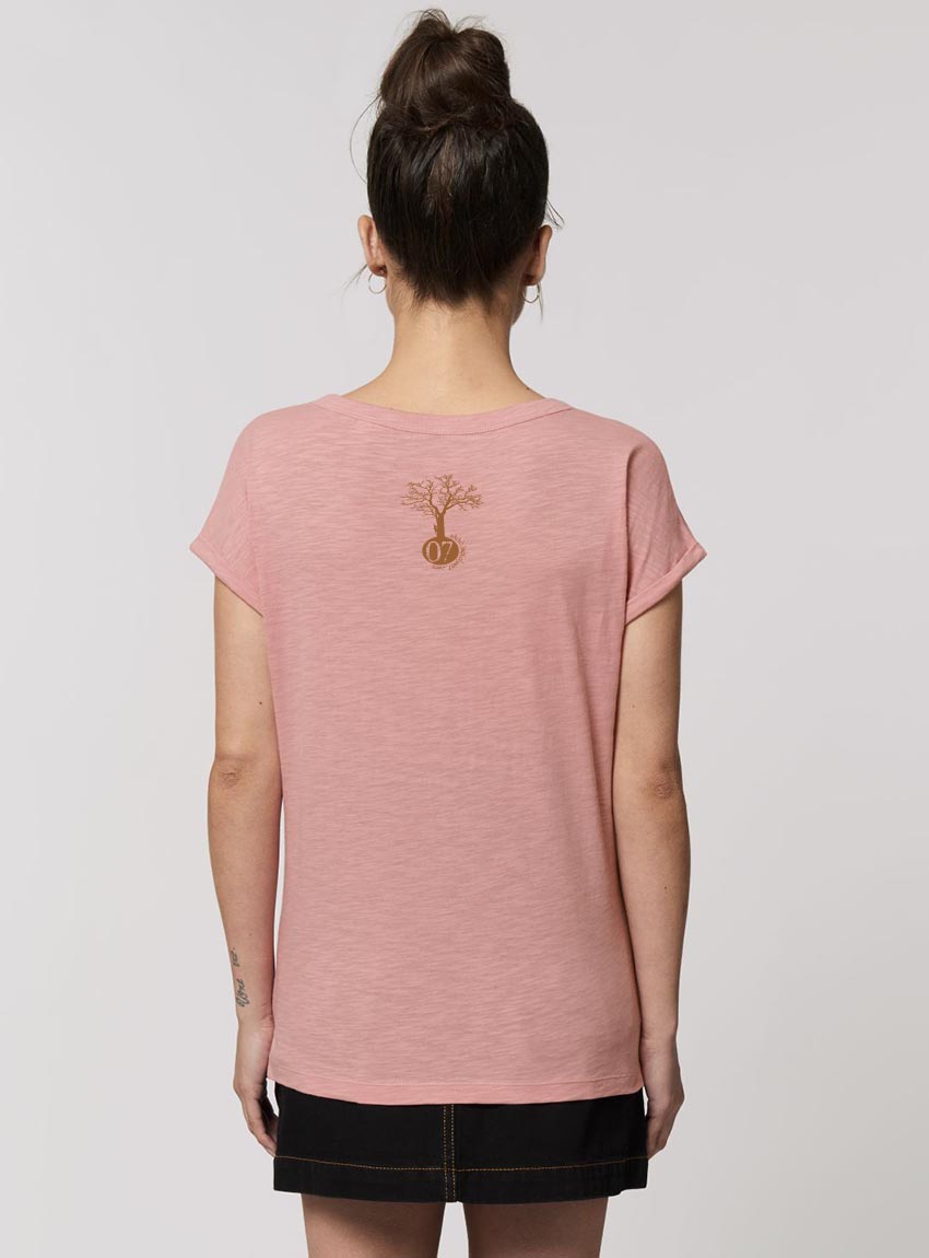 Tshirt Bio Femme Vieux Rose