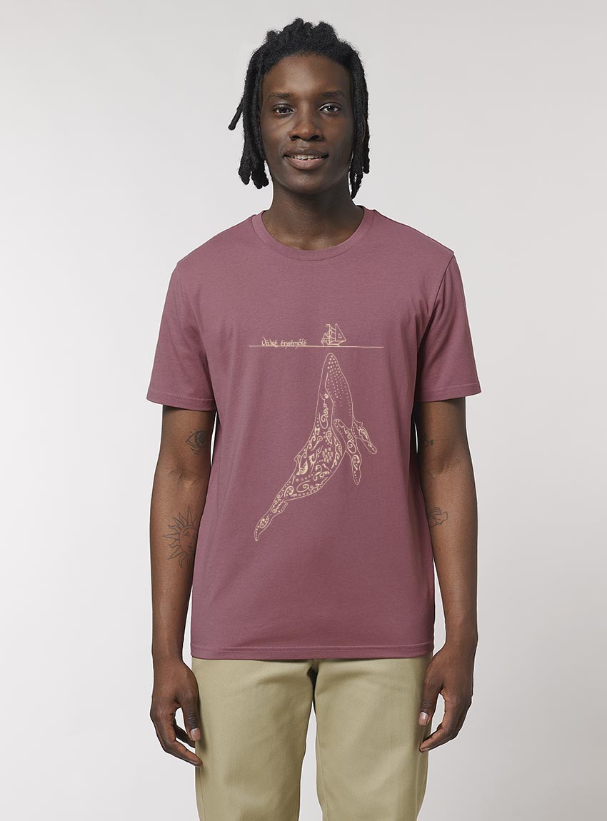 Tshirt Bio Homme Baleine Hibiscus