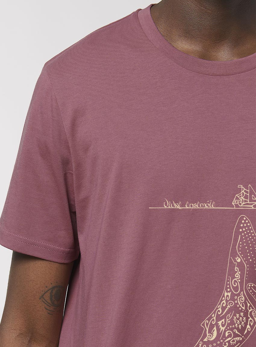 Tshirt Bio Homme Baleine Hibiscus