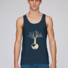 Débardeur Bio Homme Save The World Marine