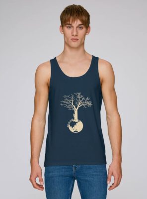 Débardeur Bio Homme Save The World Marine