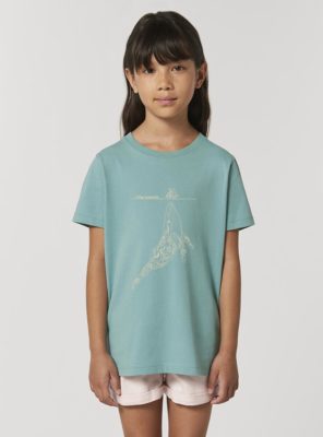 Tshirt Enfant Bio Baleine Eucalyptus