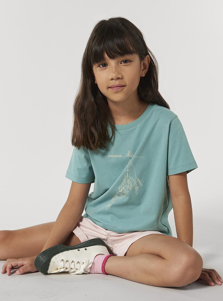 Tshirt Enfant Bio Baleine Eucalyptus
