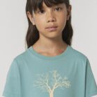 Tshirt Enfant Bio Save The World Eucalyptus