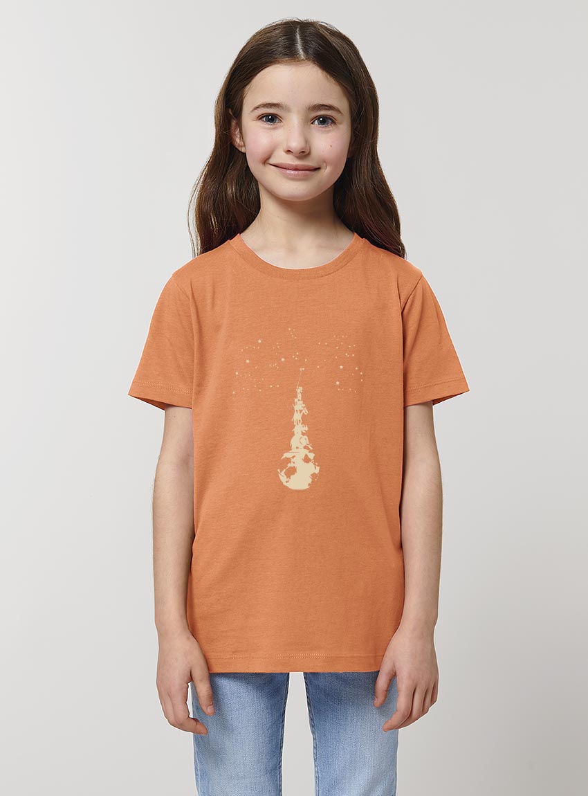 Tshirt Enfant Bio Sky Totem Abricot