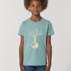 Tshirt Enfant Bio Save The World Eucalyptus