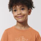 Tshirt Enfant Bio Save The World Abricot