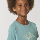 Tshirt Enfant Bio Save The World Eucalyptus