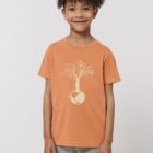 Tshirt Enfant Bio Save The World Abricot
