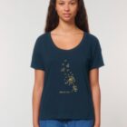 Tshirt bio Femme Bee Marine