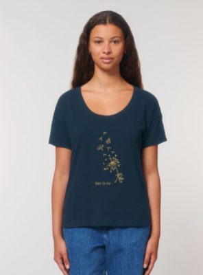 Tshirt bio Femme Bee Marine