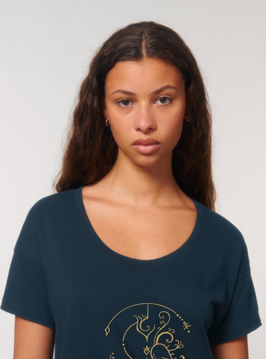 Tshirt Bio Femme Lion Marine