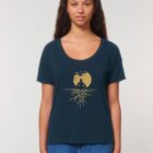 Tshirt Bio Femme Zen Marine