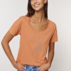 Tshirt Bio Femme Baleine Abricot