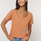 Tshirt Bio Femme Dream Time Abricot