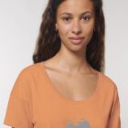 Tshirt Bio Femme Zen Abricot