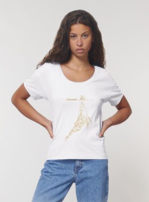 Tshirt Bio Femme Baleine White