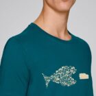 Tshirt Bio Homme Veloraptor Océan