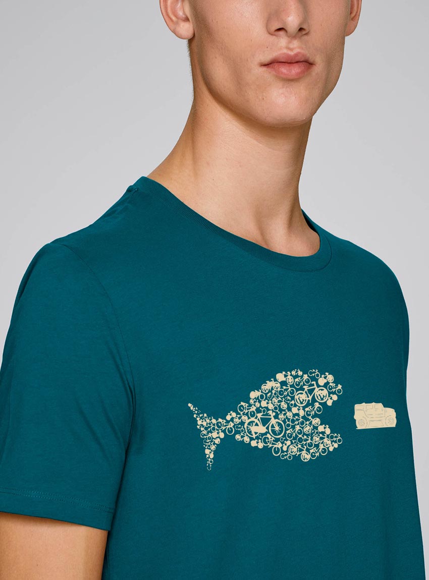 Tshirt Bio Homme Veloraptor Océan