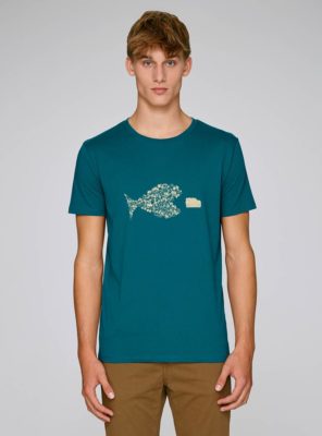Tshirt Bio Homme Veloraptor Océan