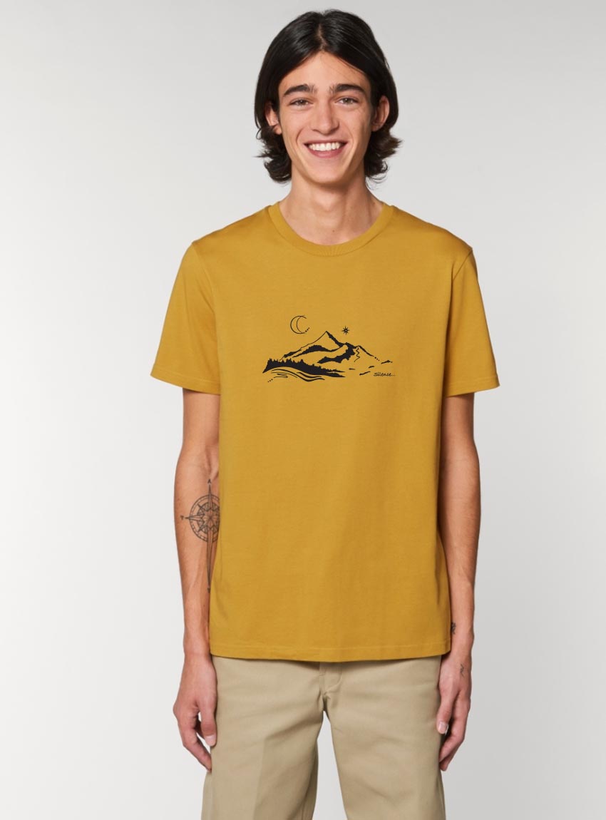 Tshirt Bio Homme Silence Ocre