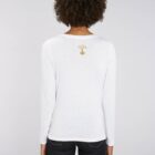 Manche Longue Bio Femme Blanc Dos