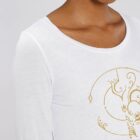 Manche Longue Bio Femme Lion Blanc