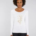 Manche Longue Bio Femme Lion Blanc