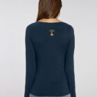 Manche Longue Bio Femme Lion Marine Dos