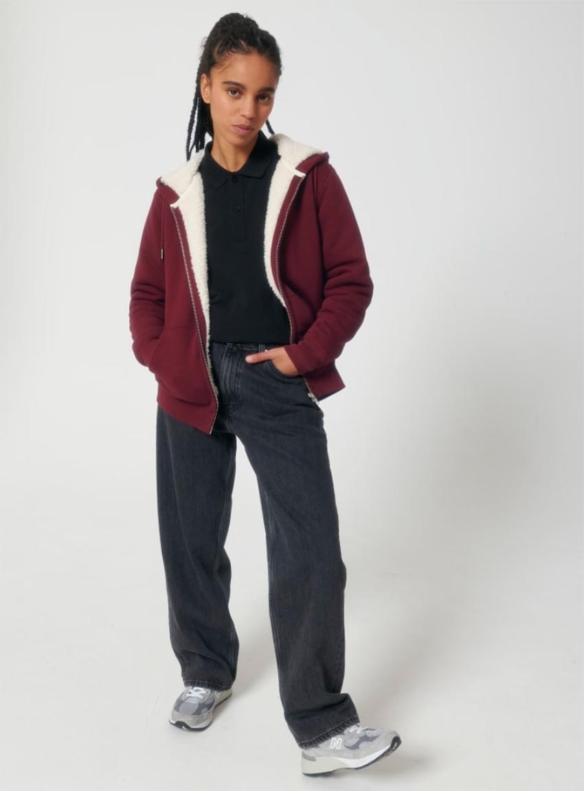 Polaire Bio Unisex Bordeau Polaire Bio Unisex Bordeau