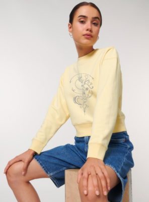 Pull Bio Femme Lion Jaune Pastel