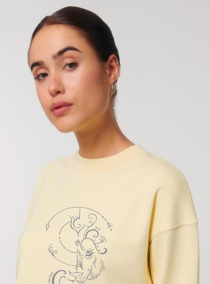 Pull Bio Femme Lion Jaune Pastel