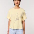 Tshirt Bio Femme Baleine Jaune Pastel