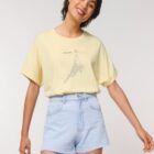 Tshirt Bio Femme Baleine Jaune Pastel