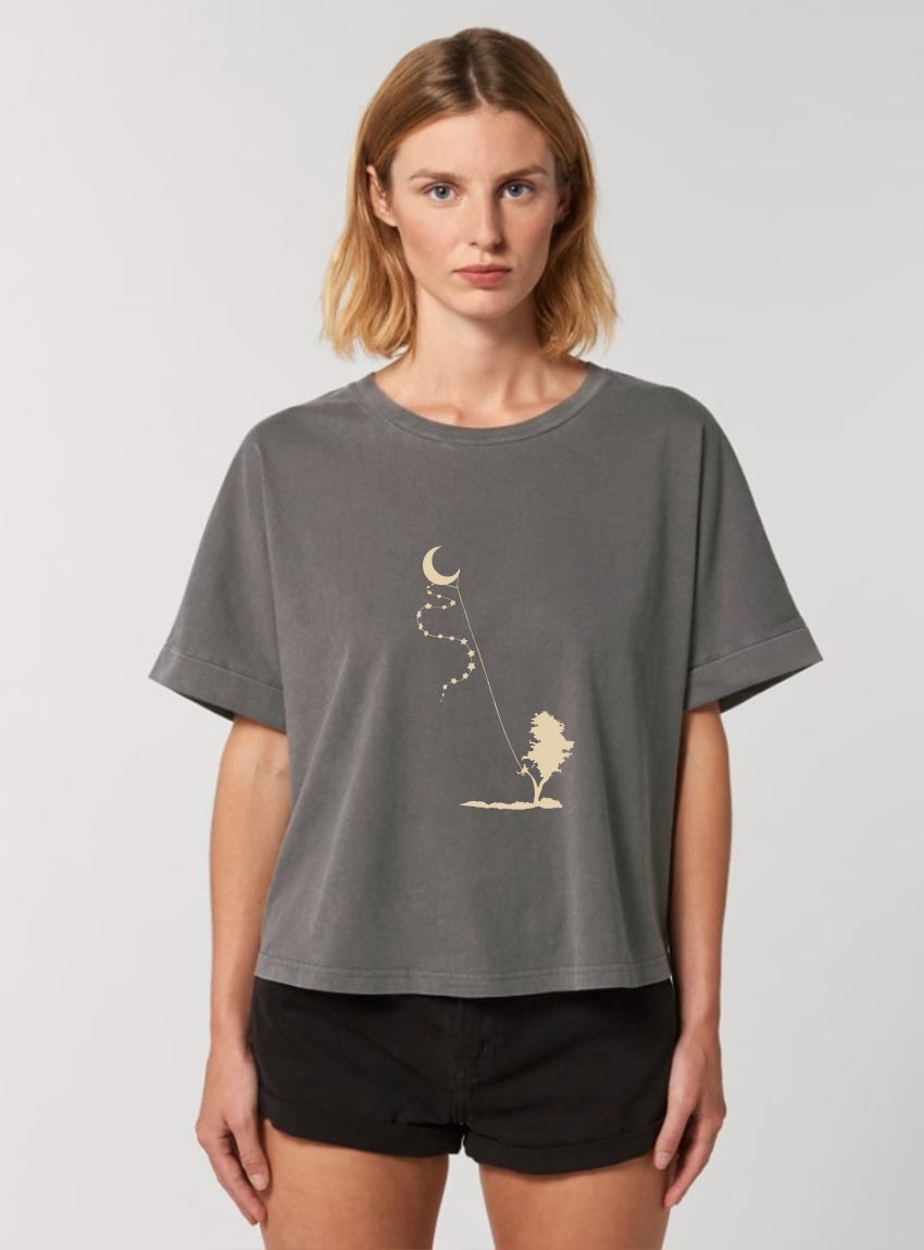 Tshirt Bio Femme Dream Time Anthracite