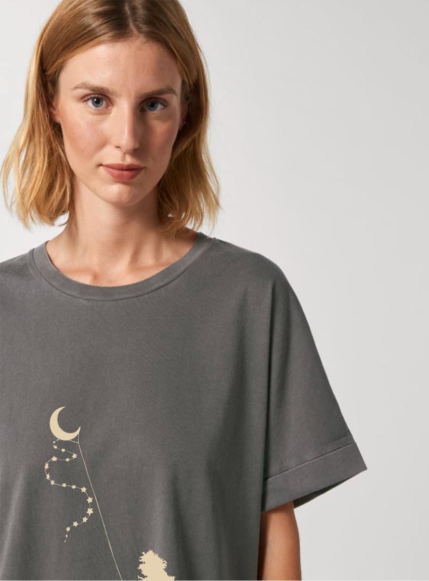 Tshirt Bio Femme Dream Time Anthracite Tshirt Bio Femme Dream Time Anthracite