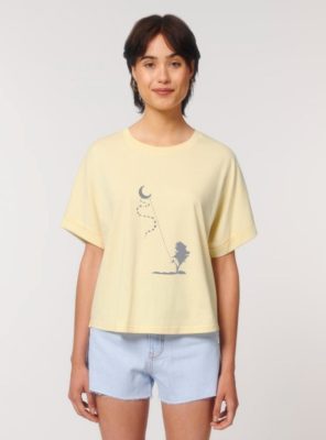 Tshirt Bio Femme Dream Time Jaune Pastel