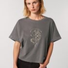 Tshirt Bio Femme Lion Anthracite
