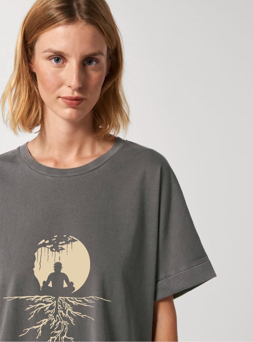 Tshirt Bio Femme Zen Anthracite