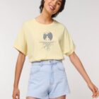 Tshirt Bio Femme Zen Jaune Pastel
