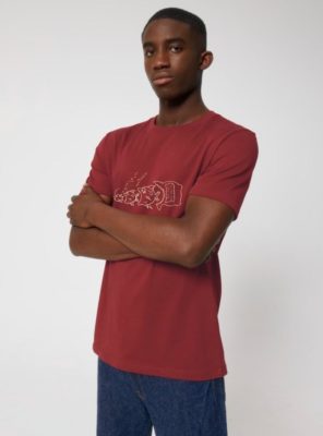 Tshirt Bio Homme Poistik Cerise